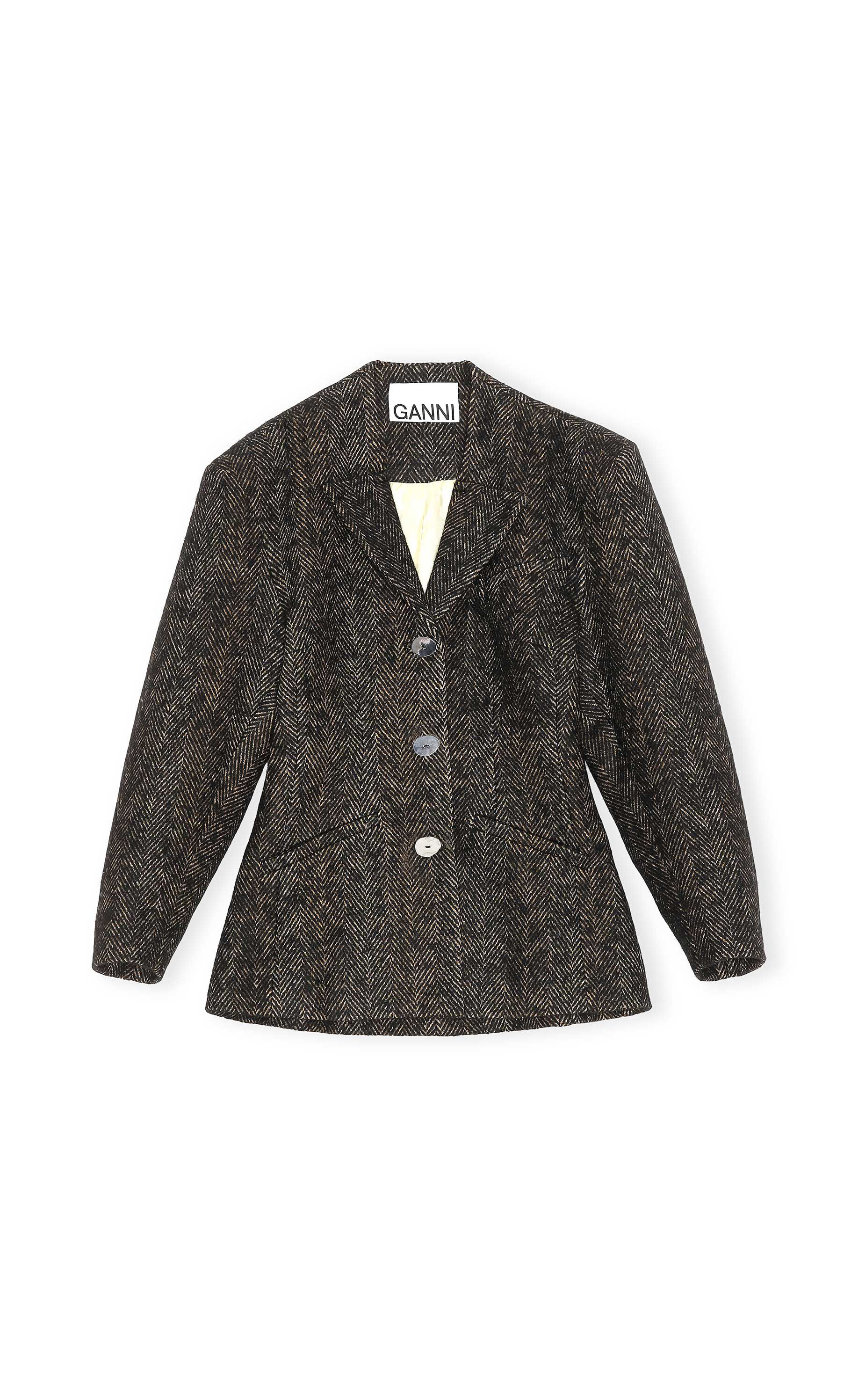 structured black blazer