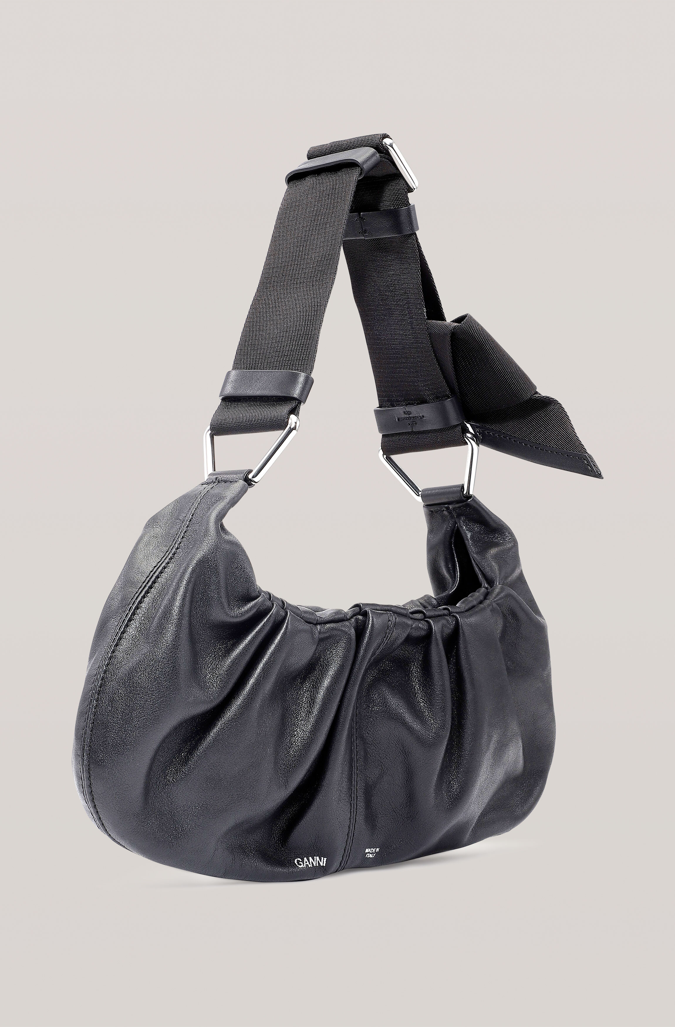 leather baguette handbag