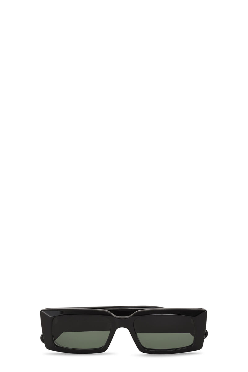 Pointed Sunglasses, Biodegradable Acetate, in colour Black - 1 - GANNI