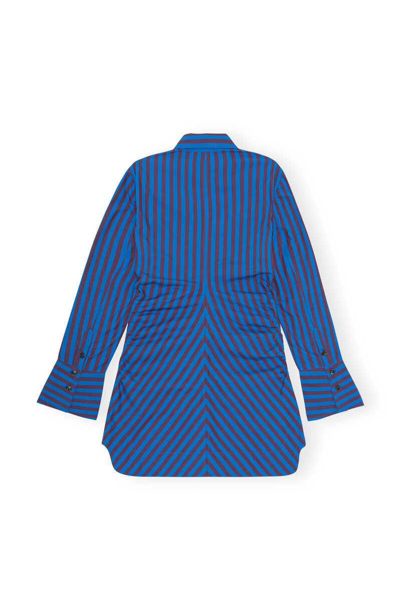 Striped Tunic, Cotton, in colour Port Royale - 2 - GANNI
