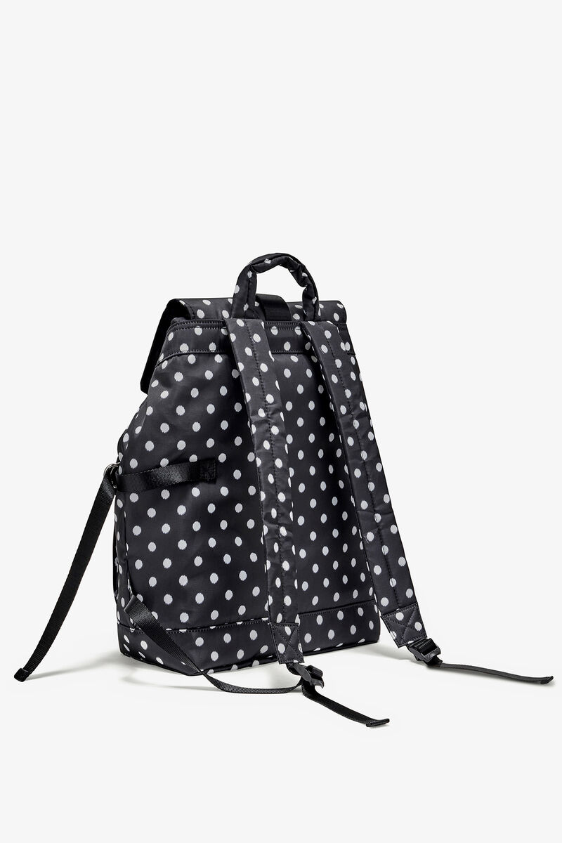 Dots Re-Tech Backpack, Recycled Polyester, in colour Black - 2 - GANNI
