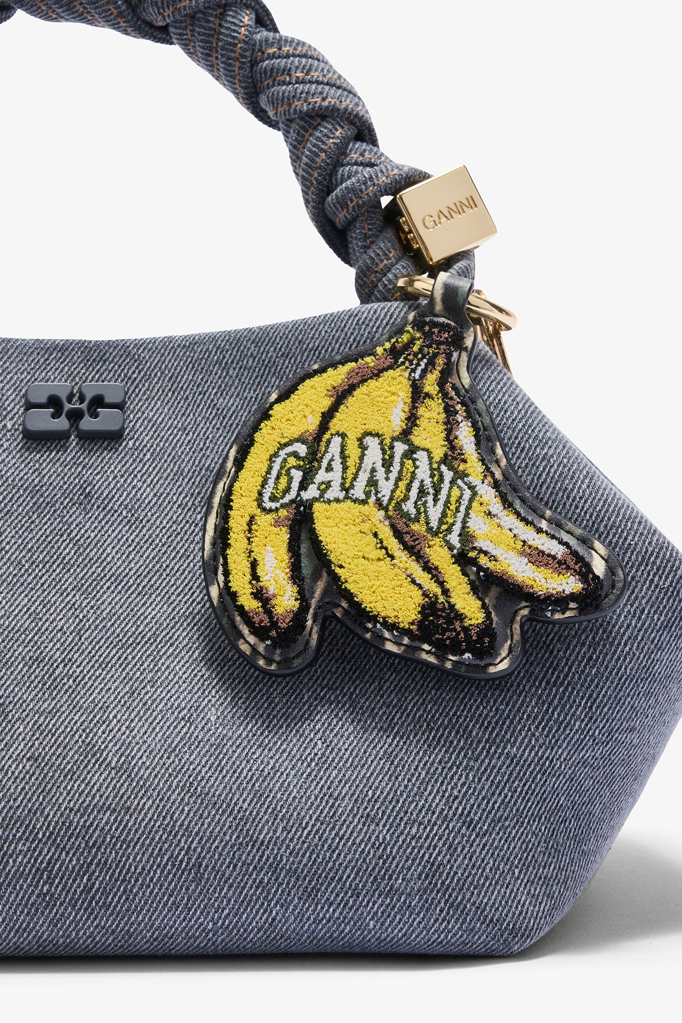 Joy Banana Keyring, in colour Black - 3 - GANNI
