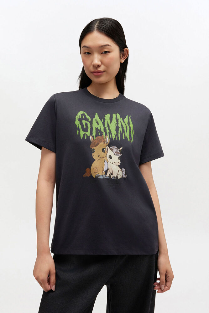 Grafisk T-shirt i bomuld, Phantom
