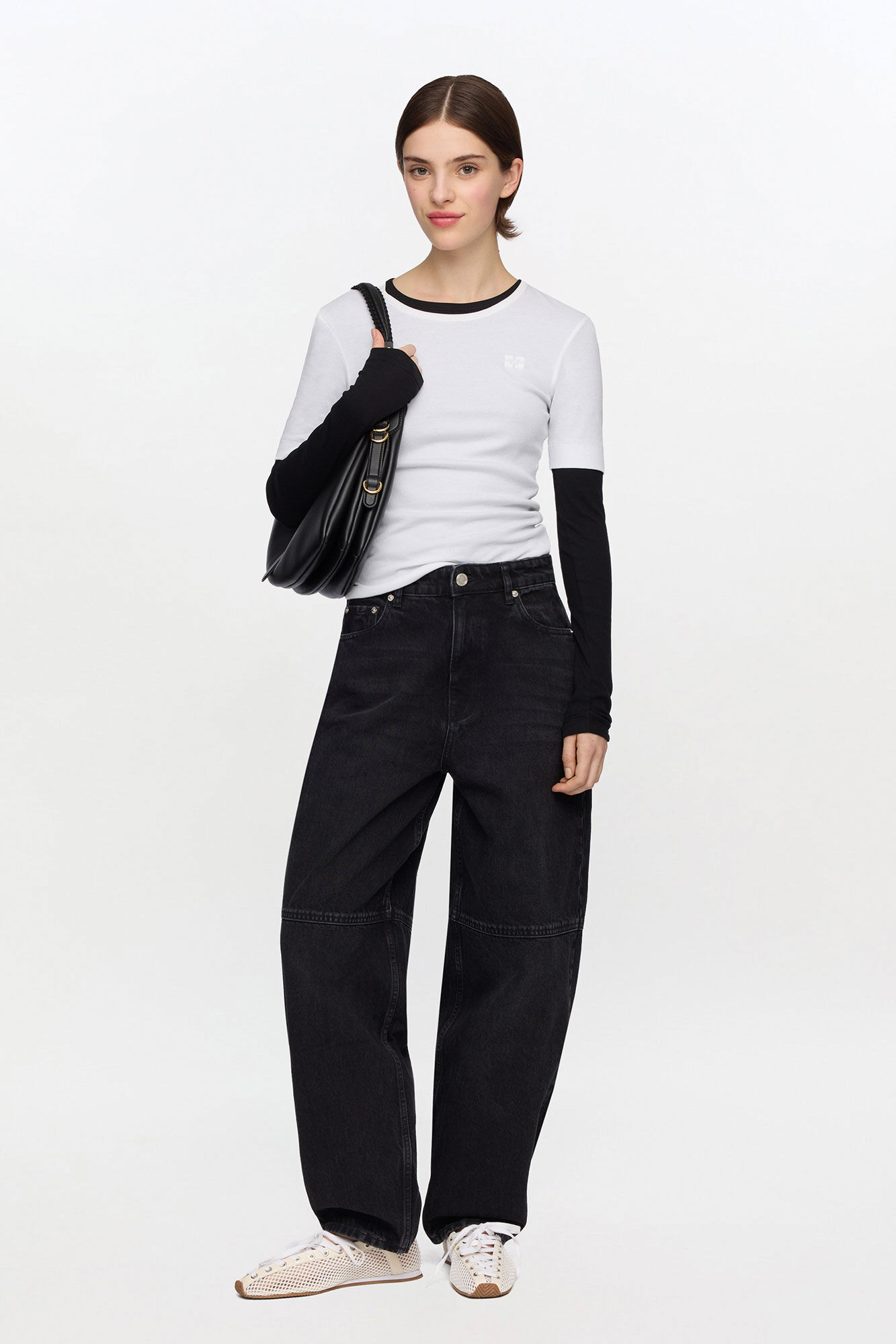 Pinke Stary-Jeans, Organic Cotton, in colour Black Washed - 1 - GANNI