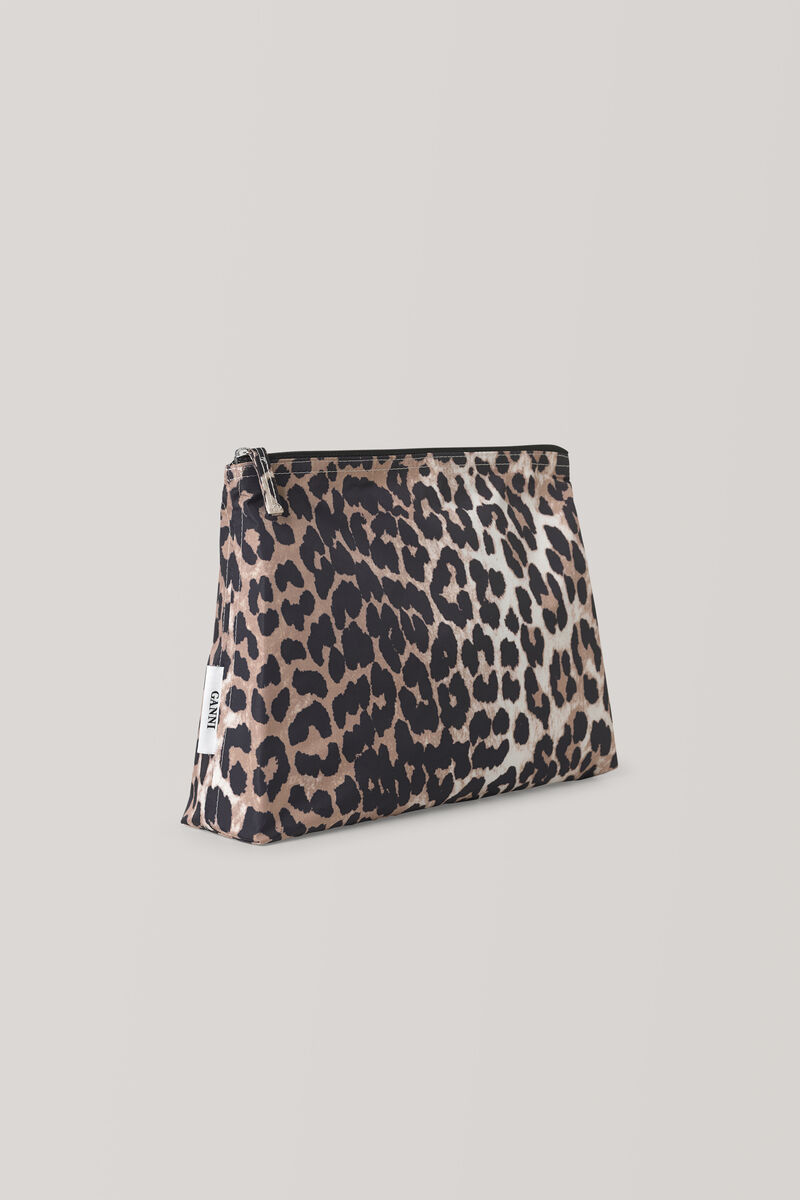 Tech Fabric Accessories Toiletry, Polyester, in colour Leopard - 1 - GANNI