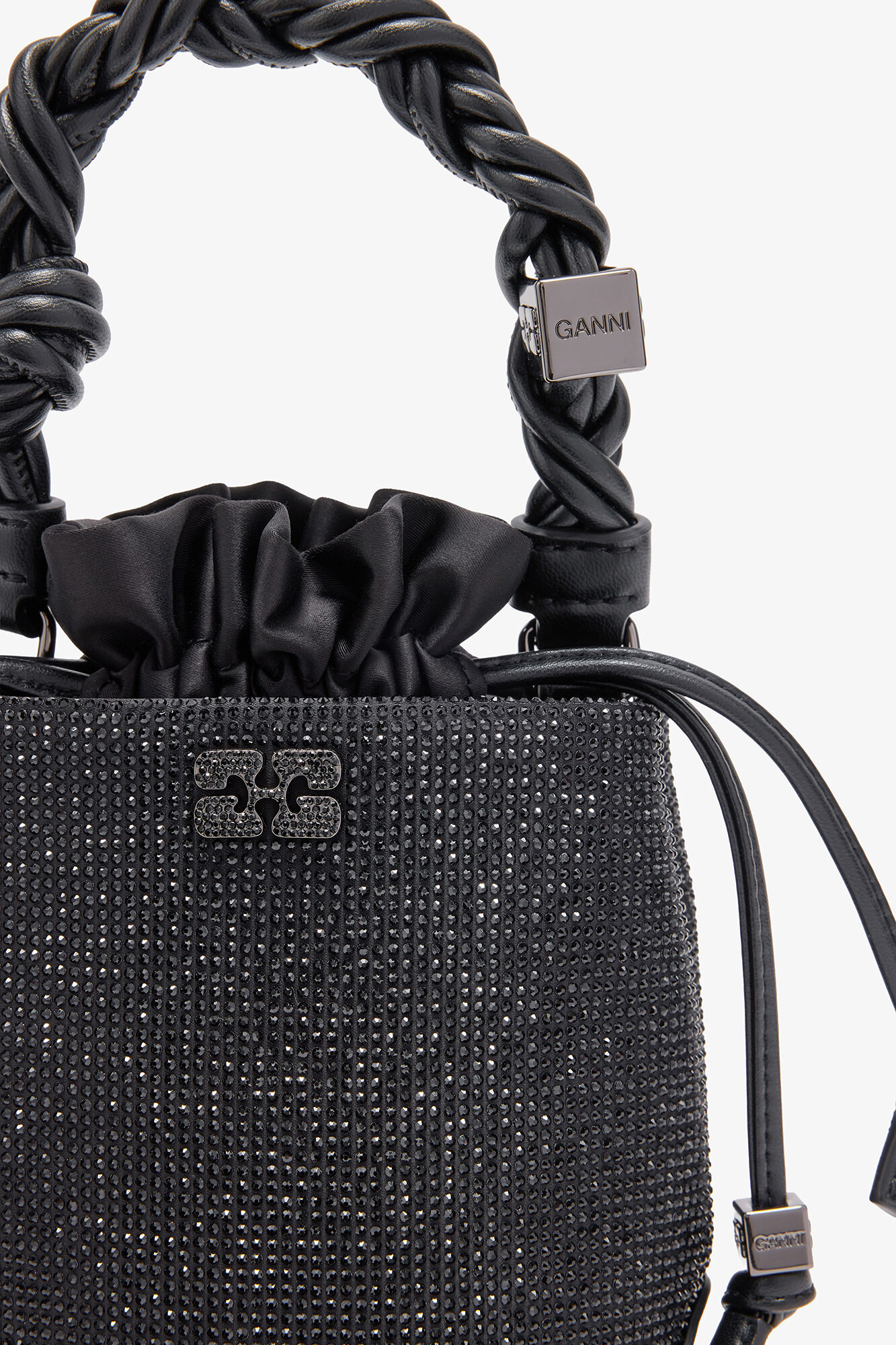 Black Black Mini Bou Bucket Bag | GANNI US