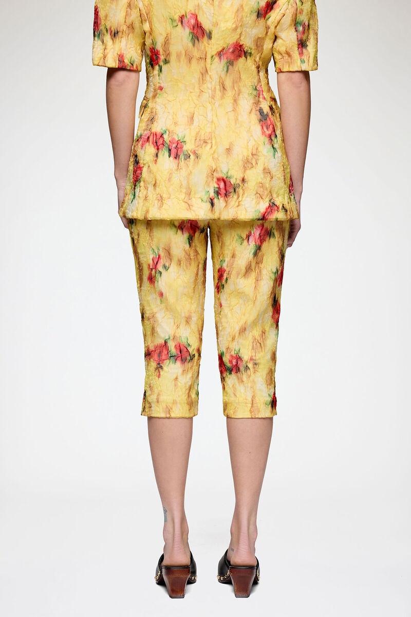 Capri Trousers in Shibori Organza, Recycled Polyester, in colour Aurora - 3 - GANNI