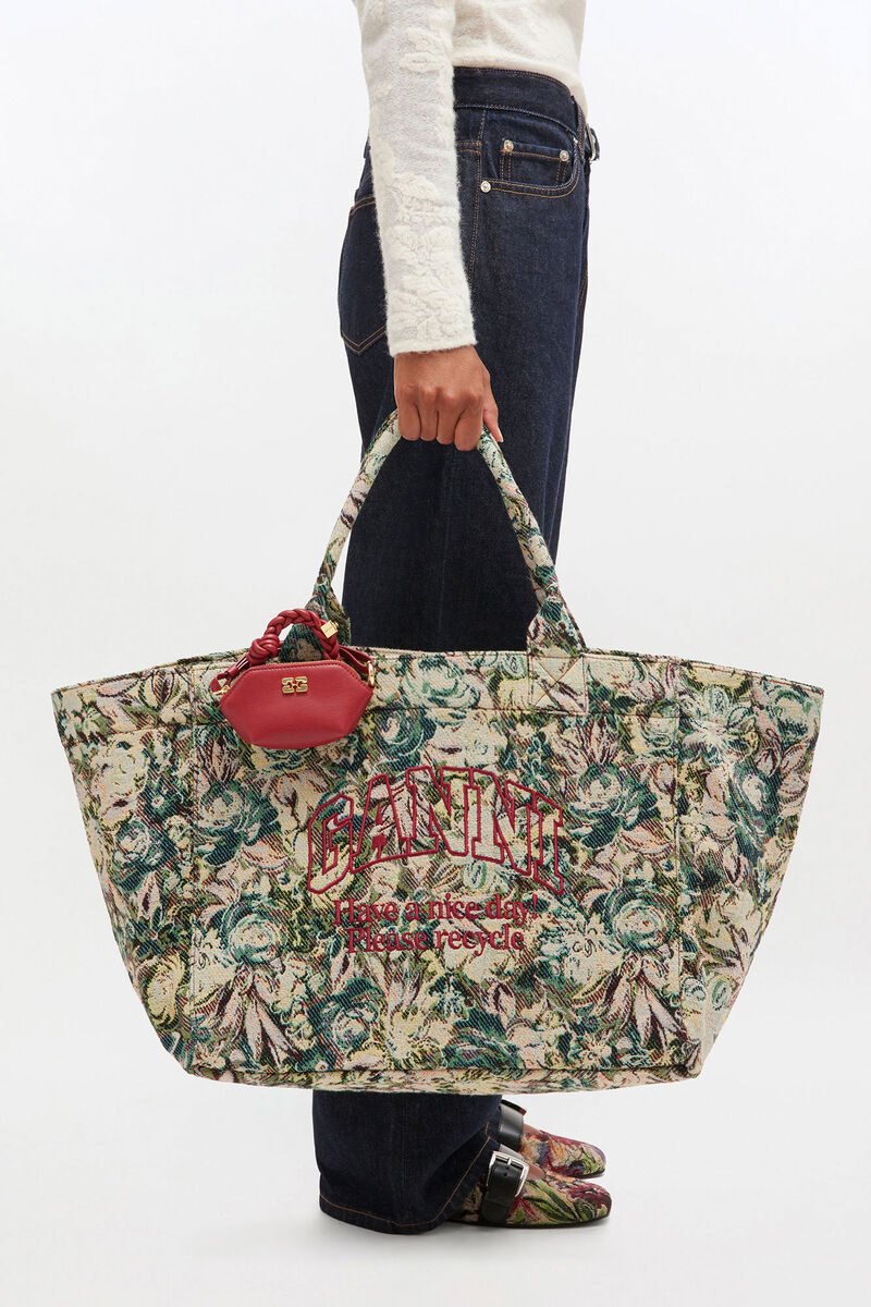 Tapestry XXL Tote, Acryl, in colour Jadeite - 1 - GANNI