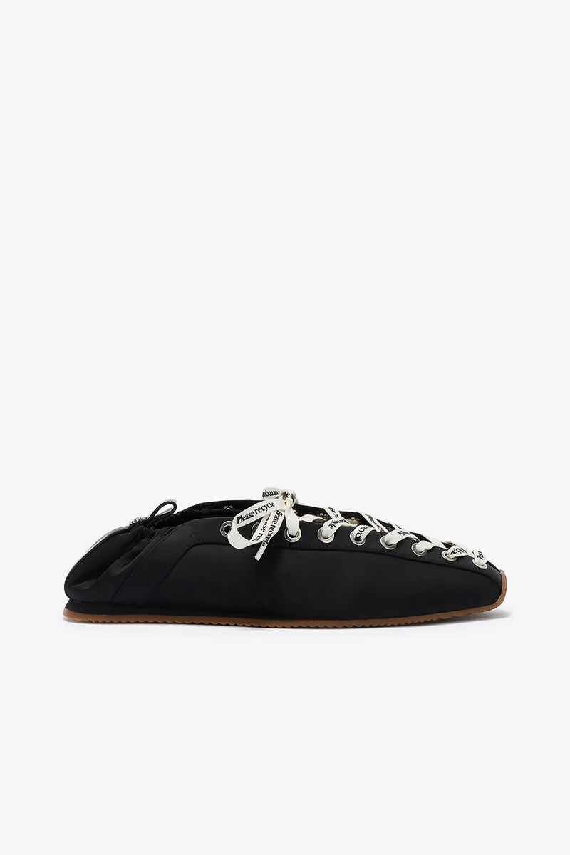 Sporty Ballerina in Schwarz, Polyurethane, in colour Black - 1 - GANNI