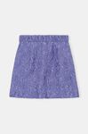 Asymmetrical Mini Skirt, Polyamide, in colour Blue Iris - 2 - GANNI