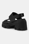 Chunky Platform Sandals, Leather, in colour Black - 2 - GANNI