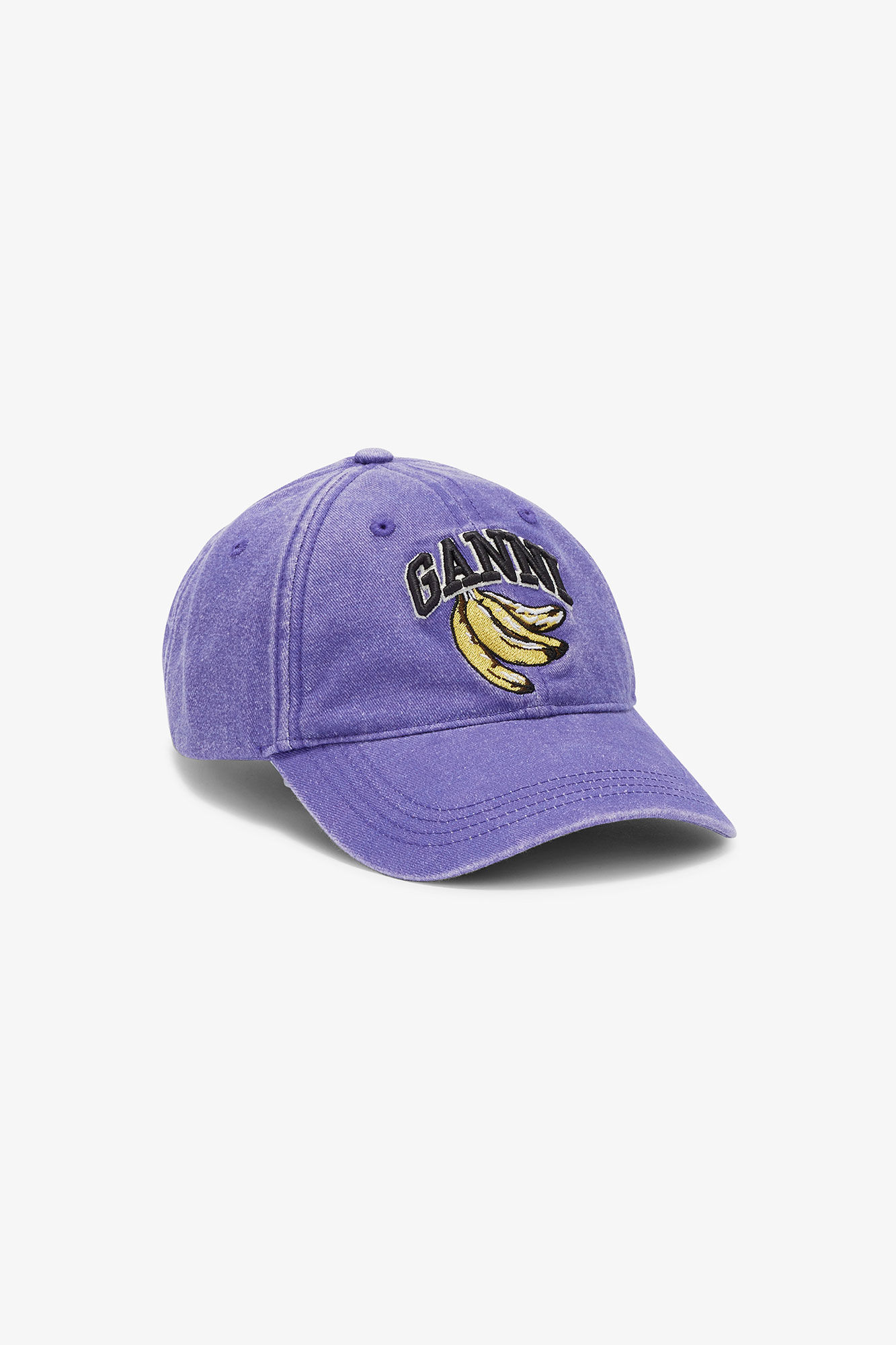 Washed Canvas Cap, in colour Passion Flower - 1 - GANNI