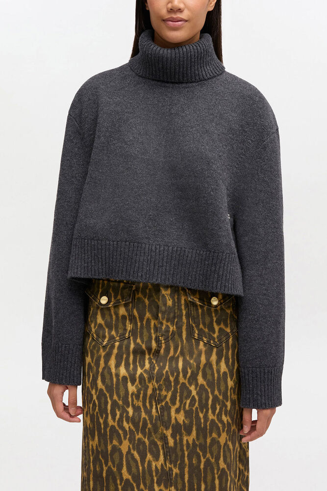 Rollkragenpullover aus Wolle, Phantom