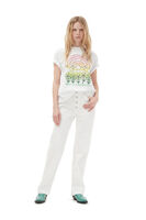 T-shirt décontracté Rainbow , Cotton, in colour Bright White - 1 - GANNI