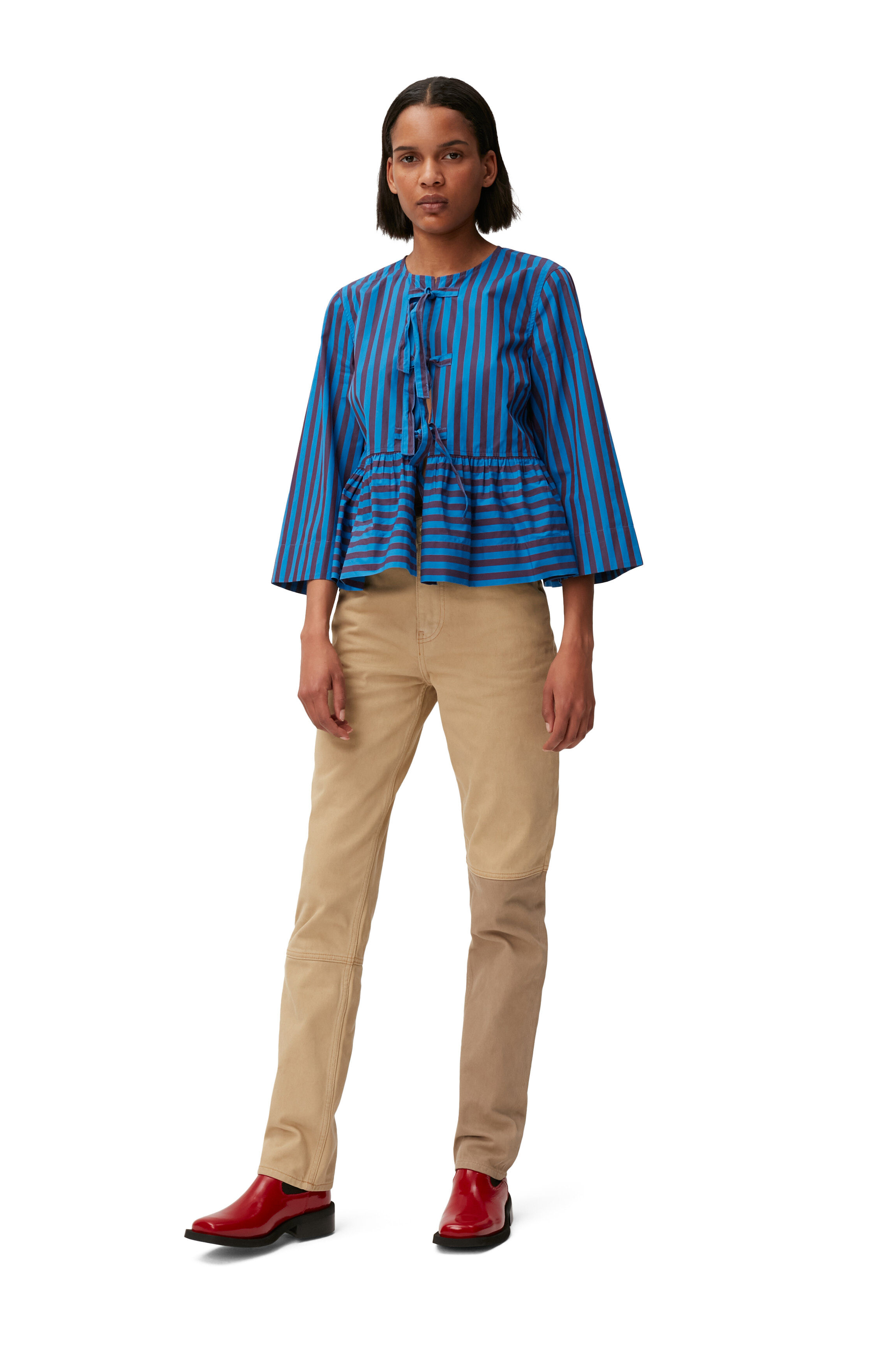 Ganni peplum top clearance