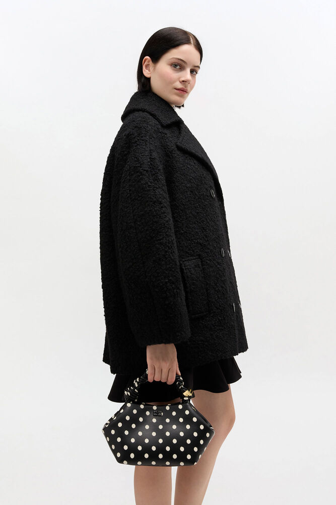 Polka-Dot Small Bou Bag, Black