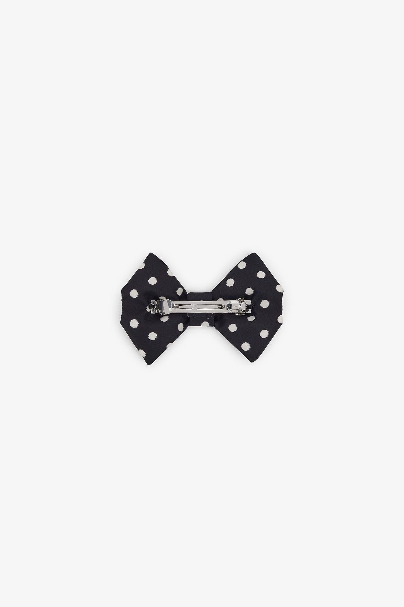 Polka-Dot Bow Hairclip, in colour Black - 2 - GANNI