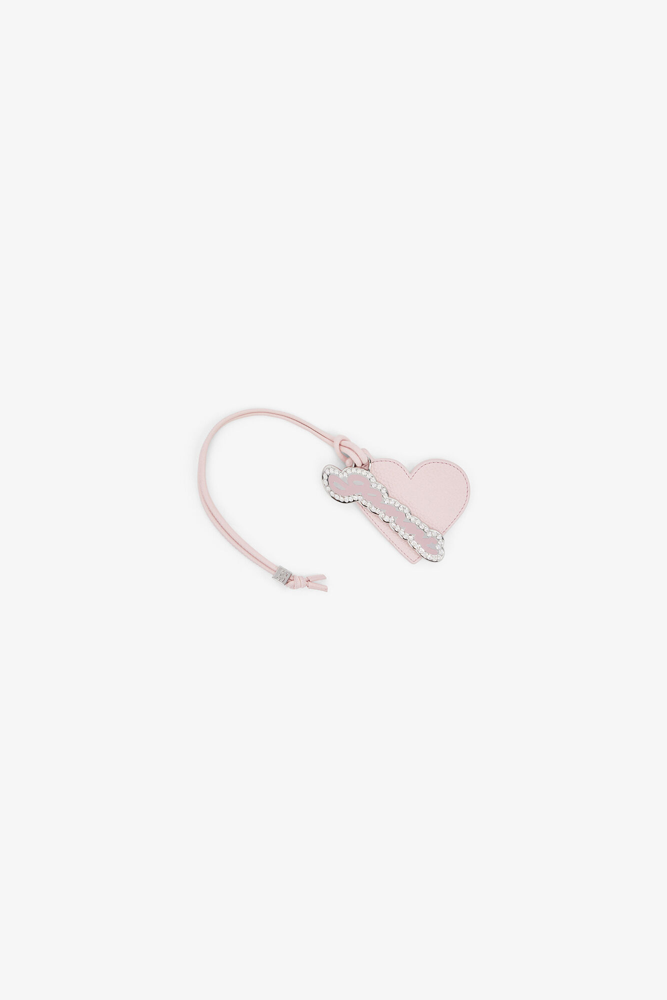 Heart Mirror in Pink, Recycled Polyester, in colour Chalk Pink - 1 - GANNI