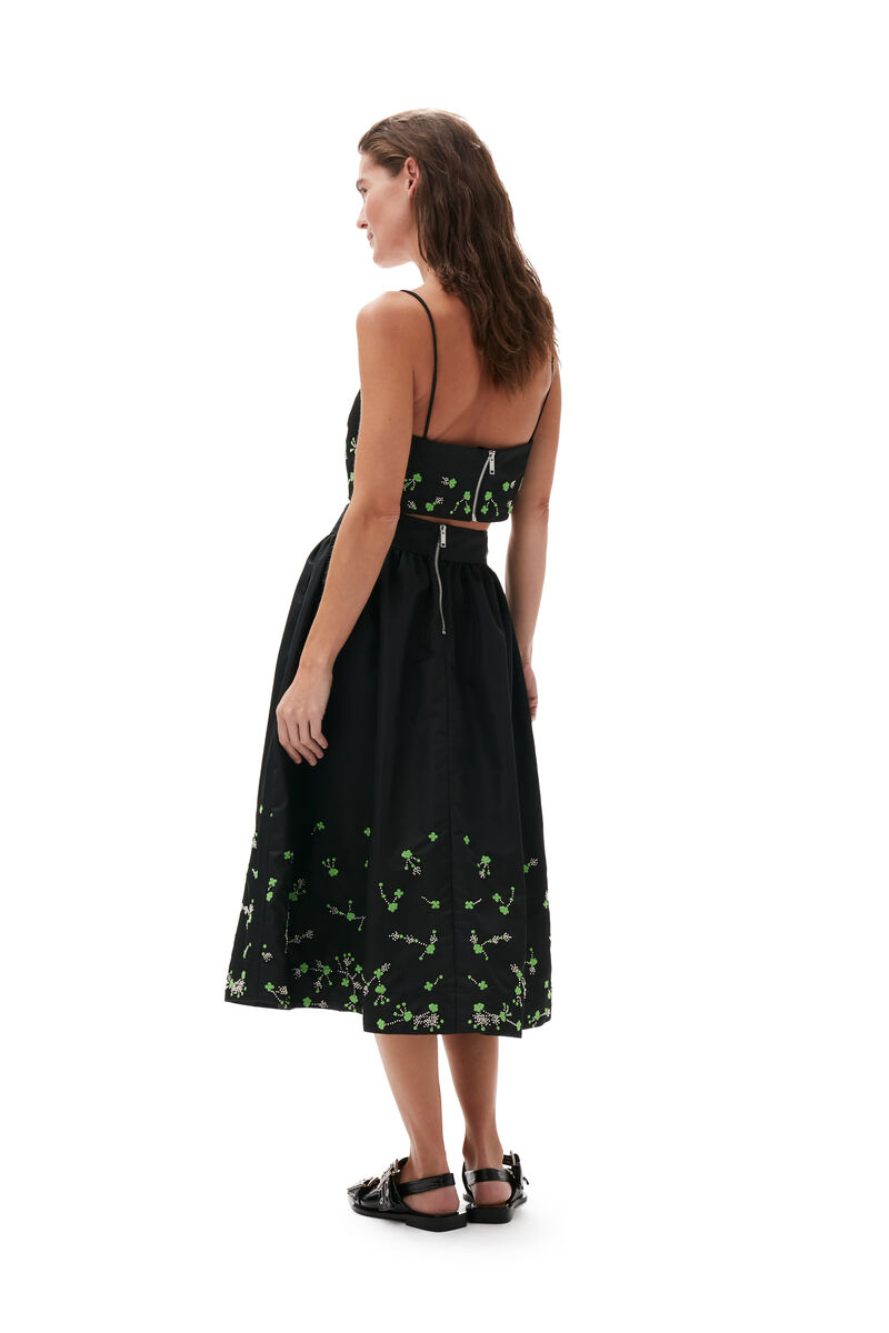 Nylon Skirt, in colour Black - 2 - GANNI