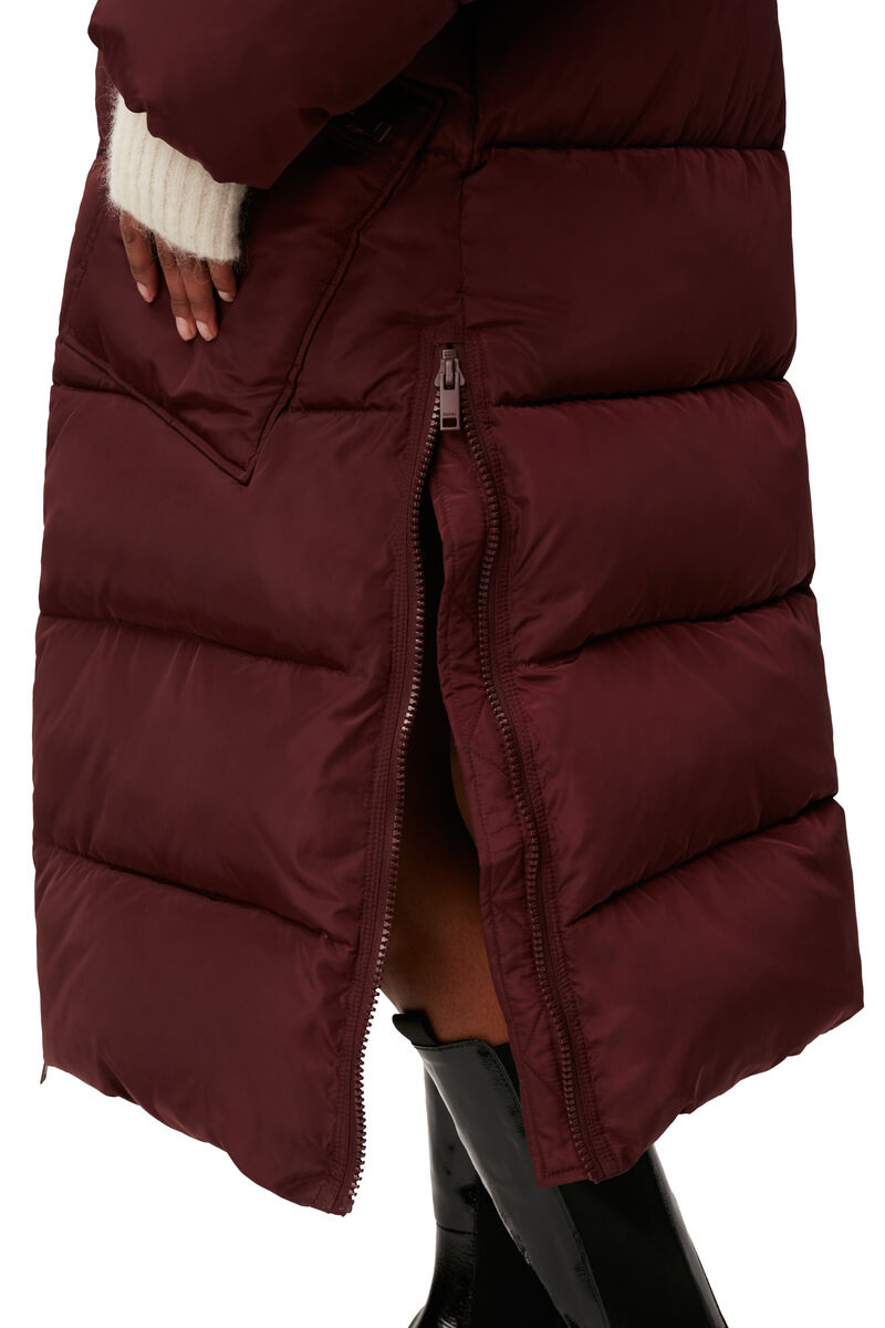 Oversized Tech Puffer Coat, Recycled Polyester, in colour Port Royale - 6 - GANNI