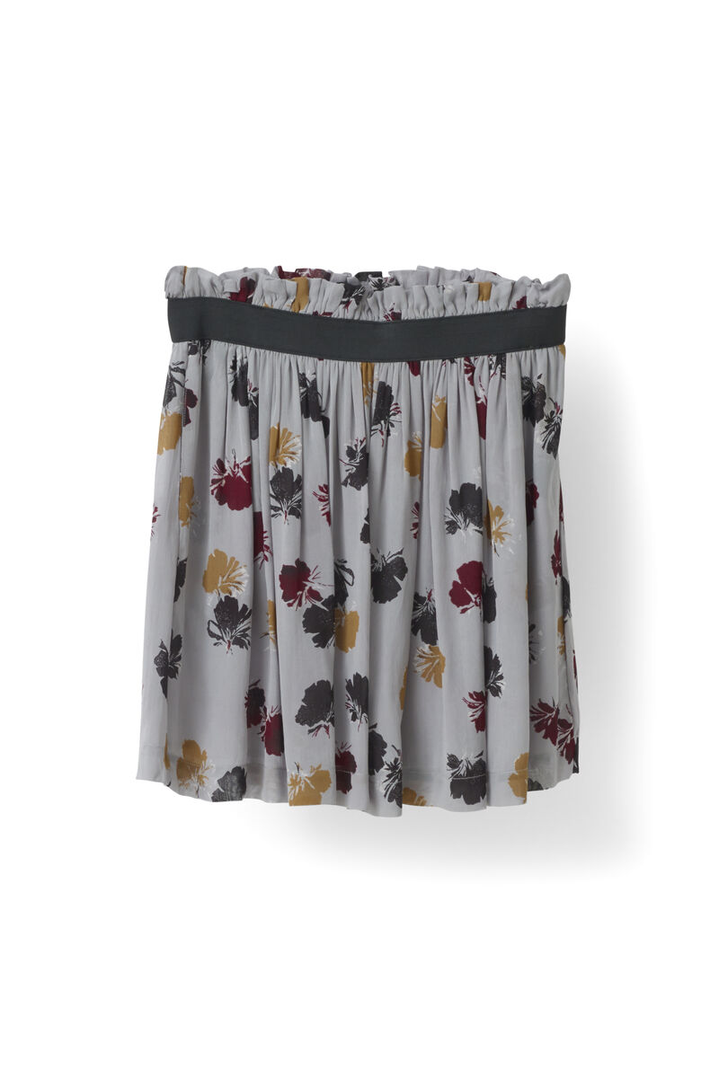 Bartlett Georgette Skirt, in colour Quarry Petals - 1 - GANNI