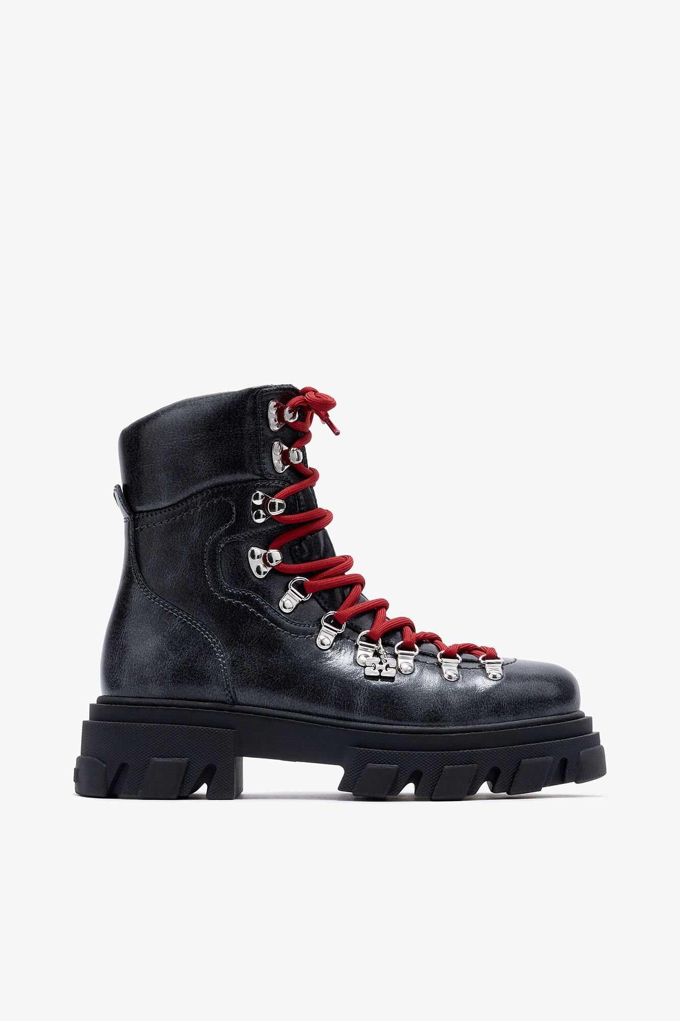 Cleated Mountain Boot in Dark Grey | GANNI HR