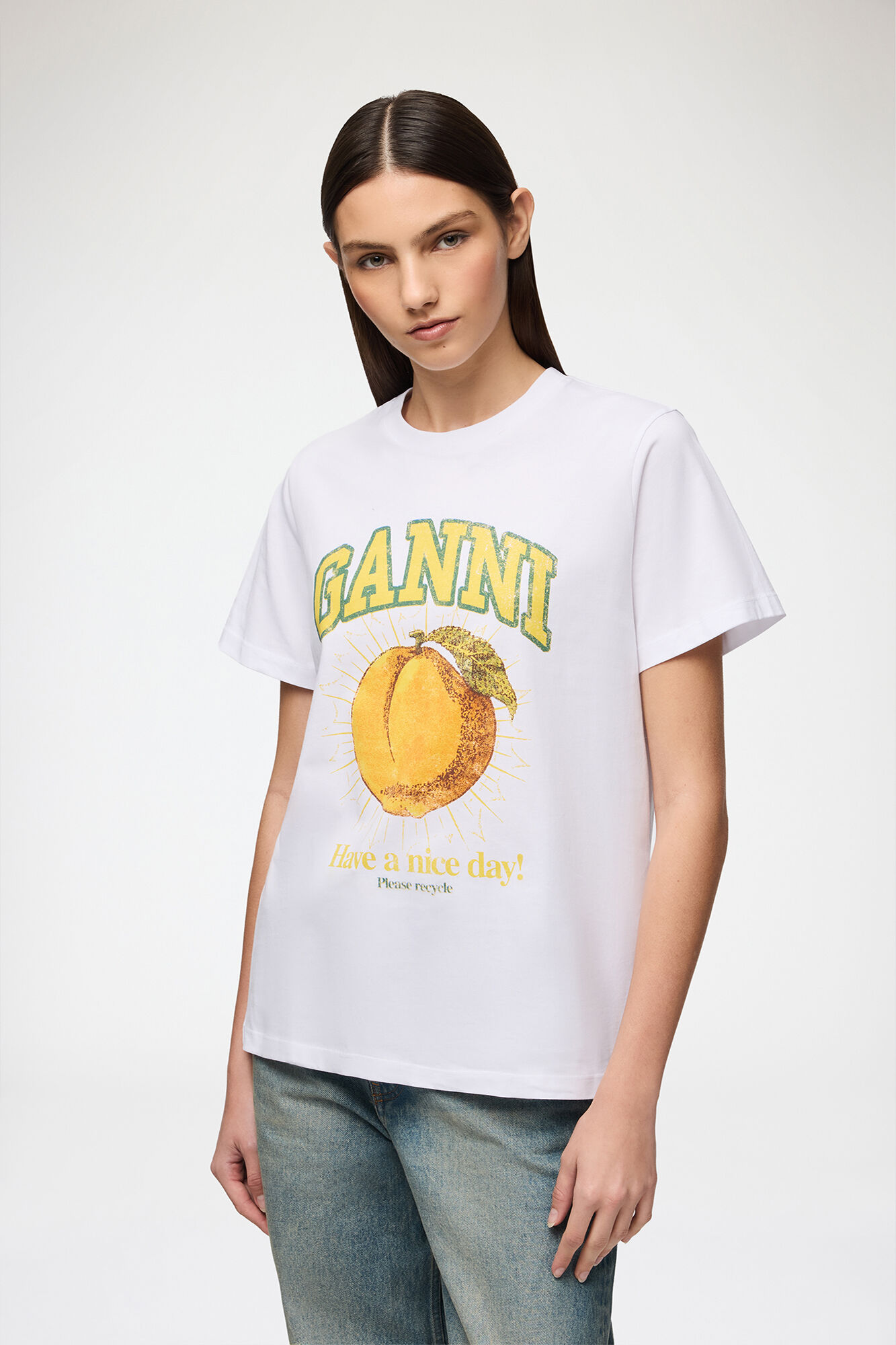 Relaxed Peach T-shirt | GANNI US