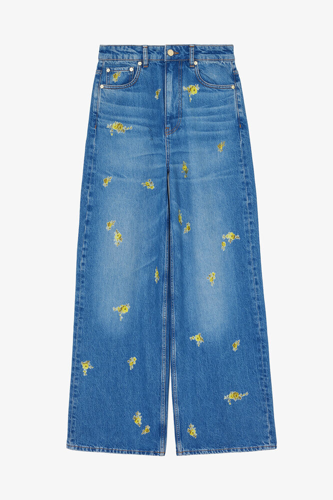 Lari Jeans Wide in Printed Denim