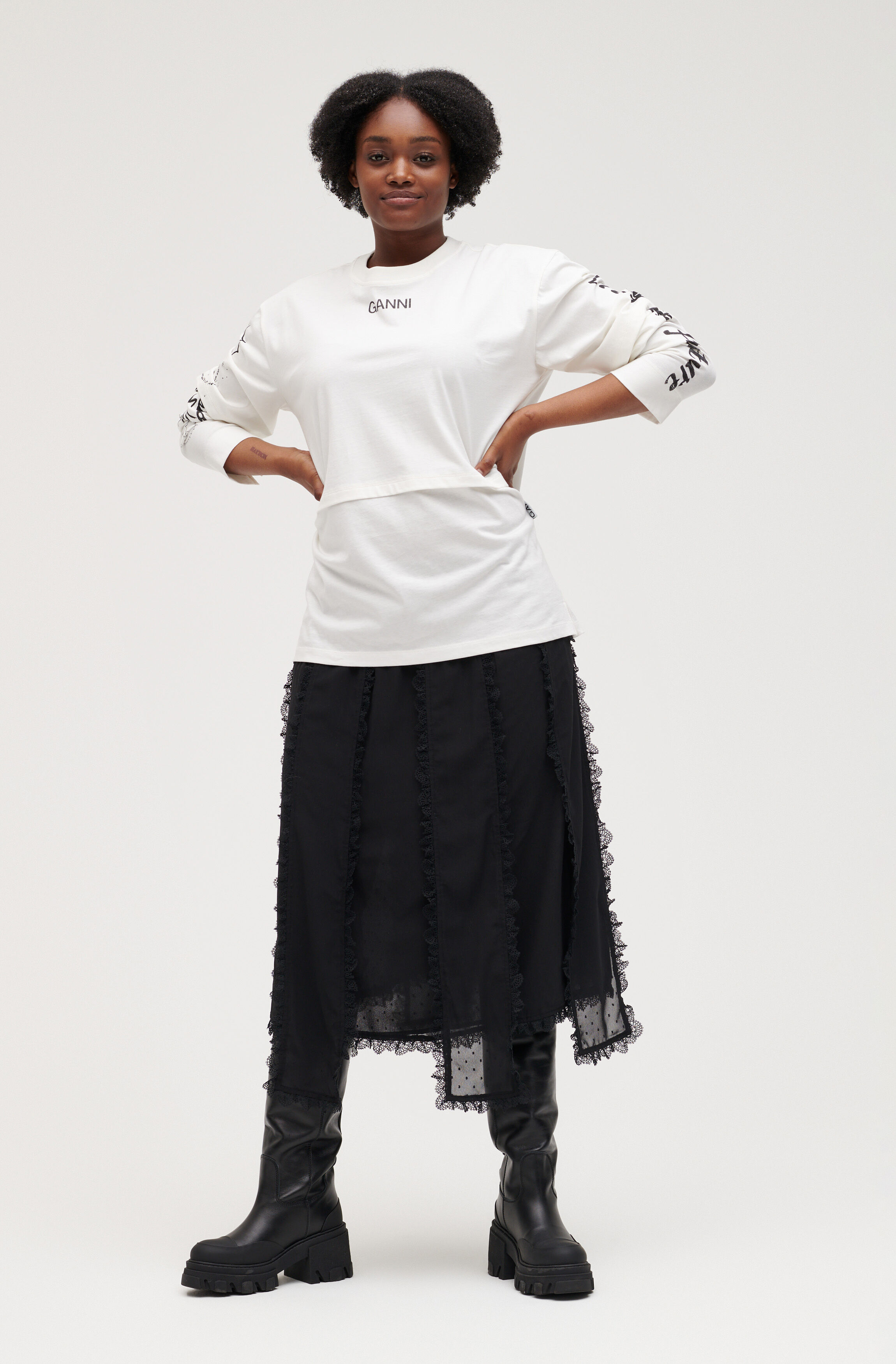 Egret Space Graphic Tee | GANNI RO
