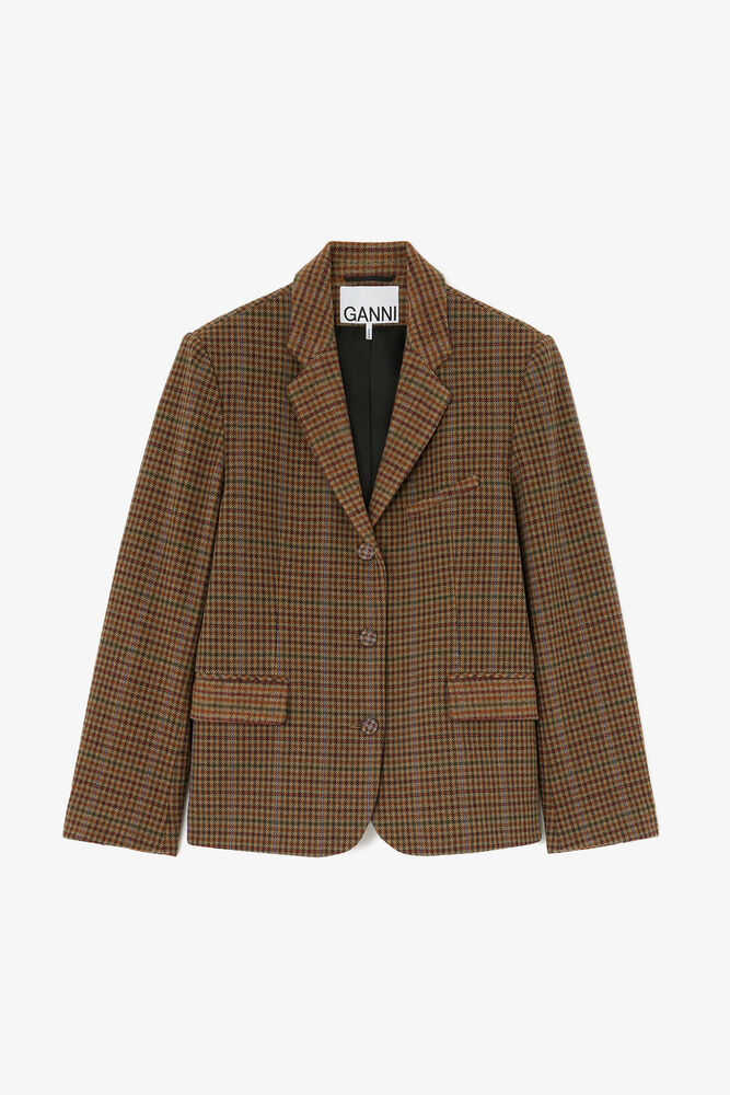 Blazer in Check Twill, Multicolour