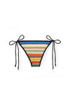 Virkad string bikiniunderdel, Cotton, in colour Beach Stripe Multi - 2 - GANNI