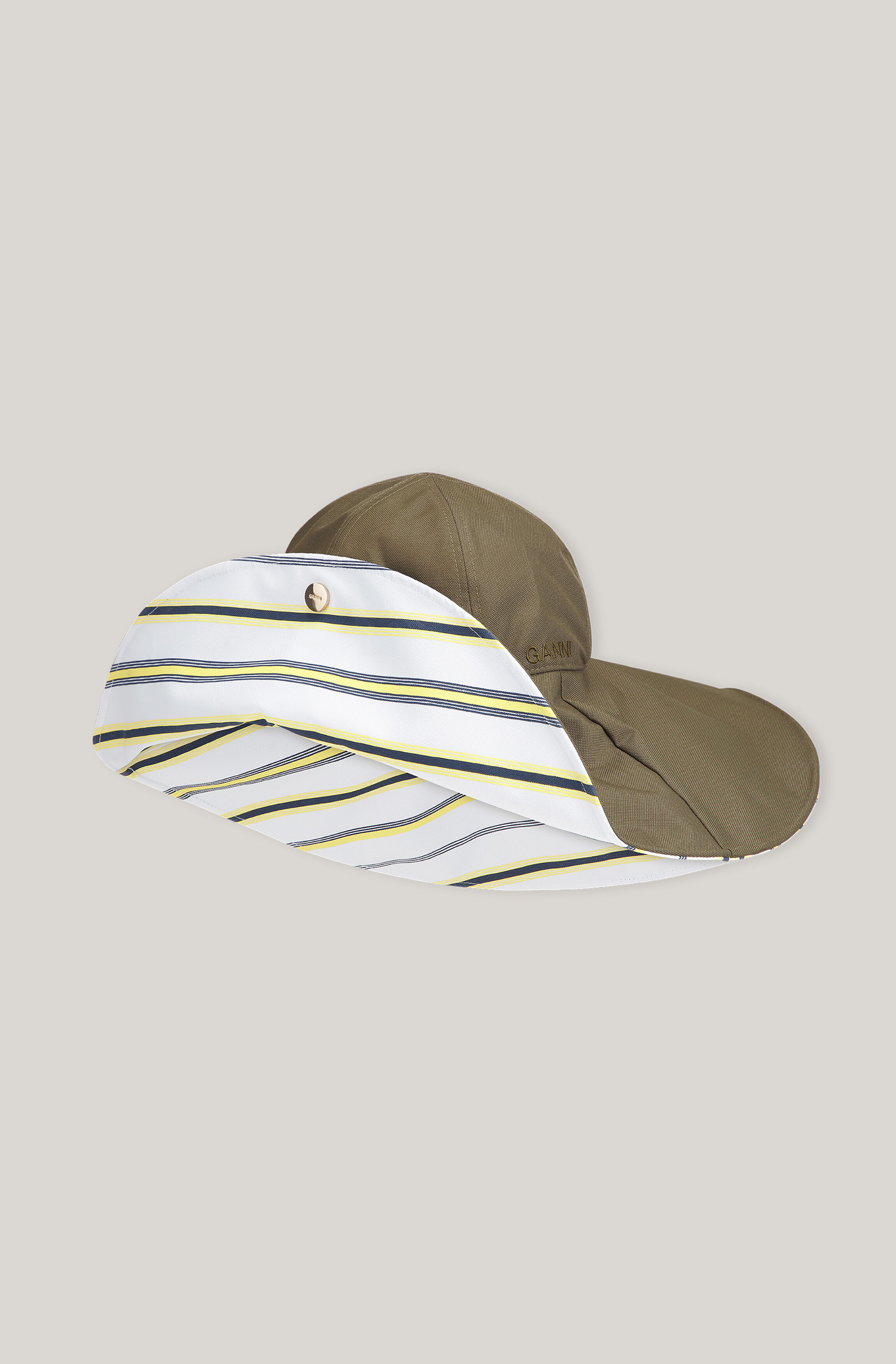 Mix Stripe Yellow Pear Wide Brim Sun 