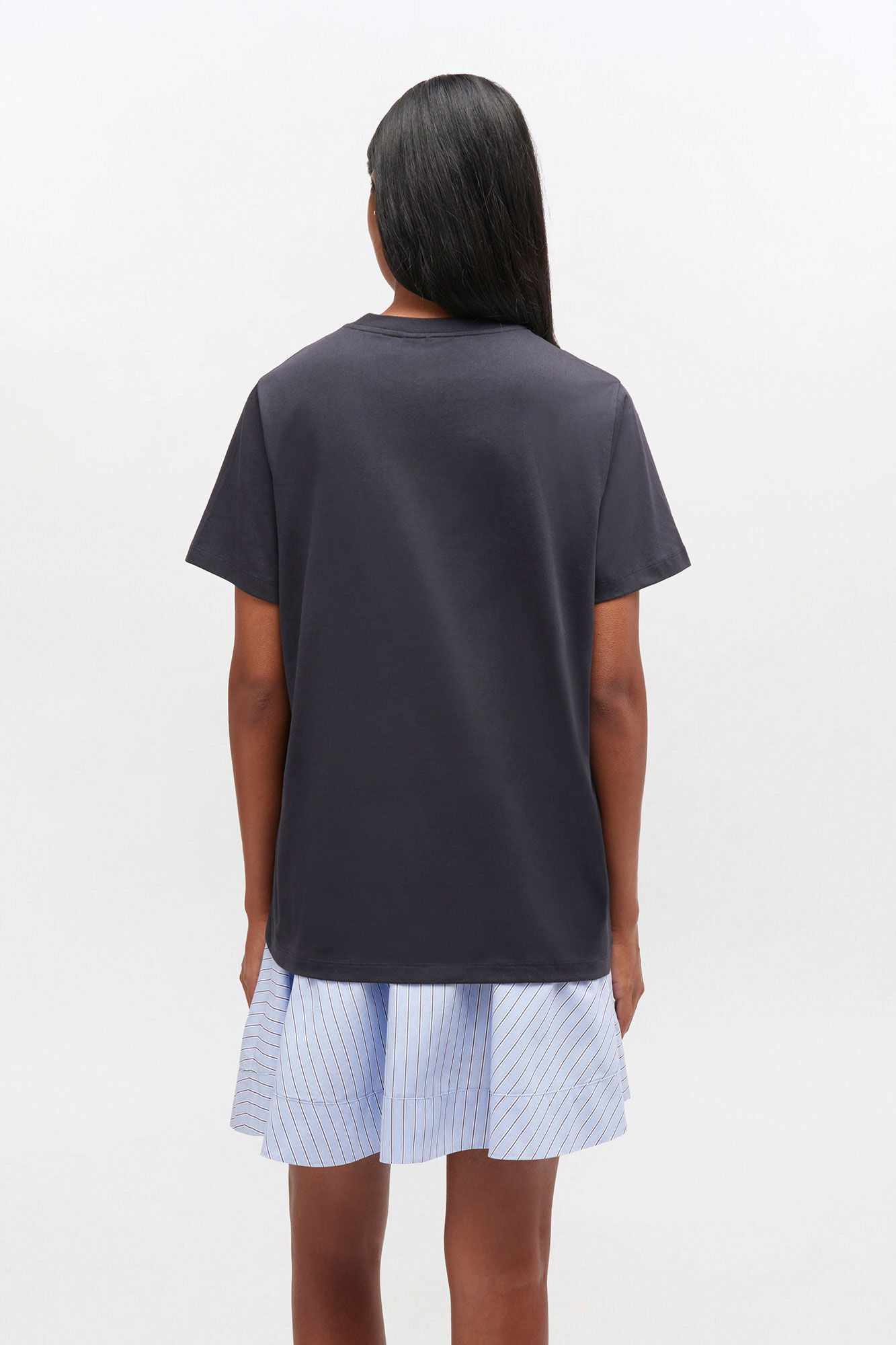 Black Puppy T-shirt, Cotton, in colour Phantom - 3 - GANNI