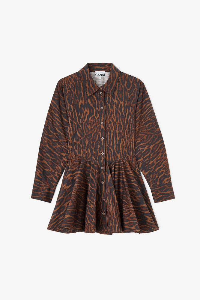 Dress in Gradient Red Leopard, Rawhide