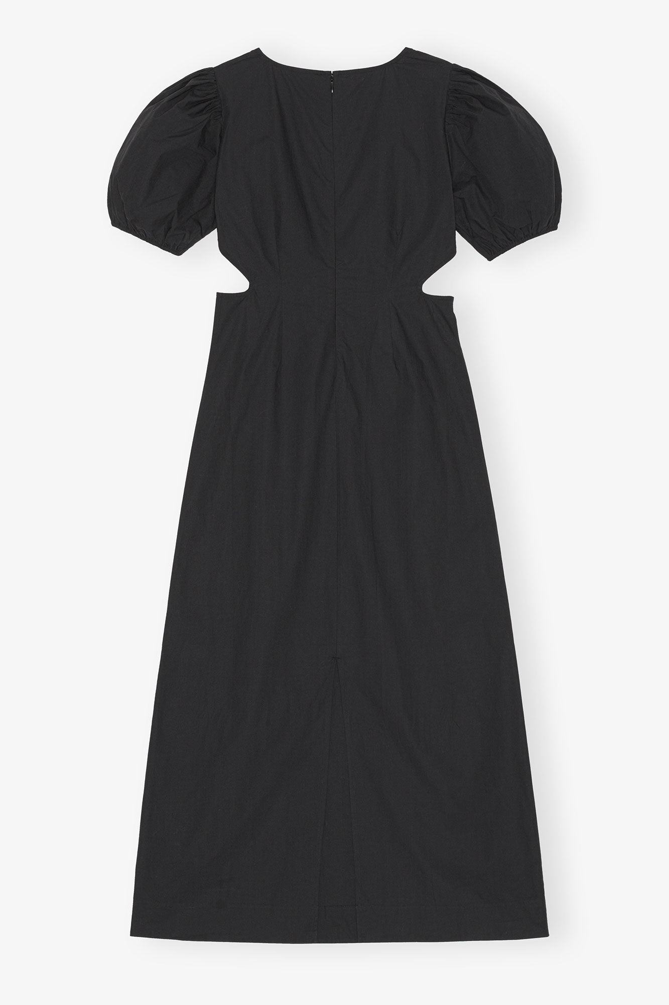 Cotton Poplin Cutout Dress, Cotton, in colour Black - 2 - GANNI