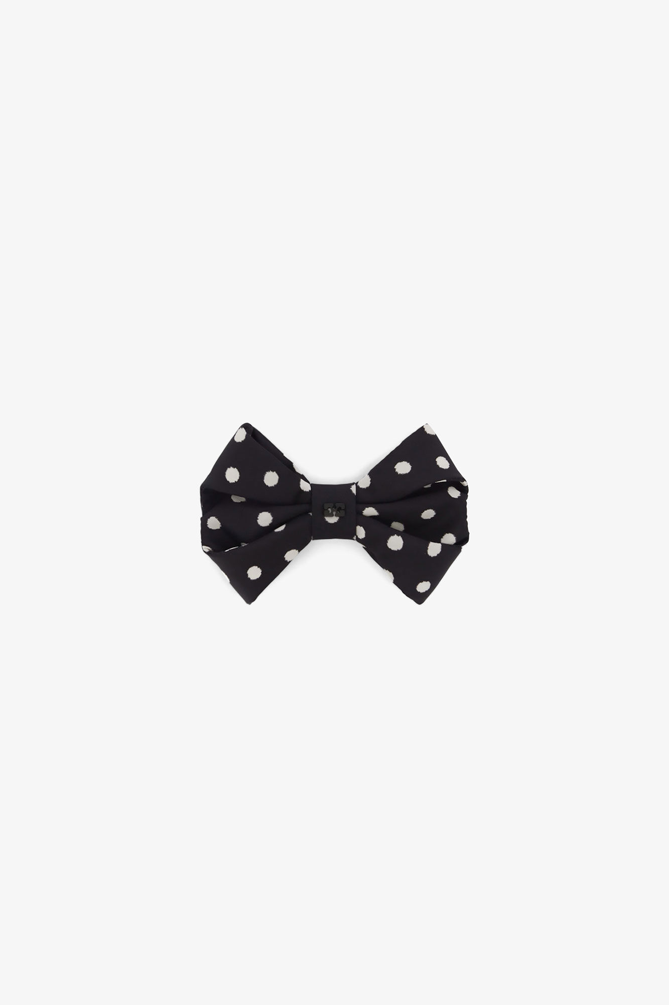 Polka-Dot Bow Hairclip, in colour Black - 1 - GANNI