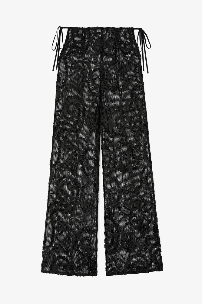 Bukser i svart netting, Black