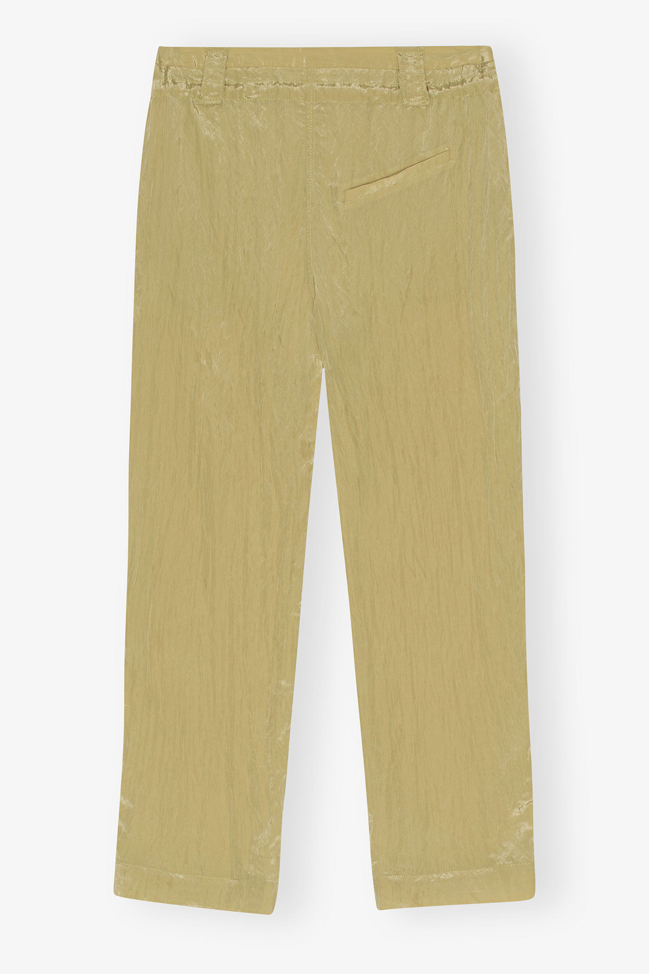 Shiny Tech Pants, Polyamide, in colour Leek Green - 2 - GANNI