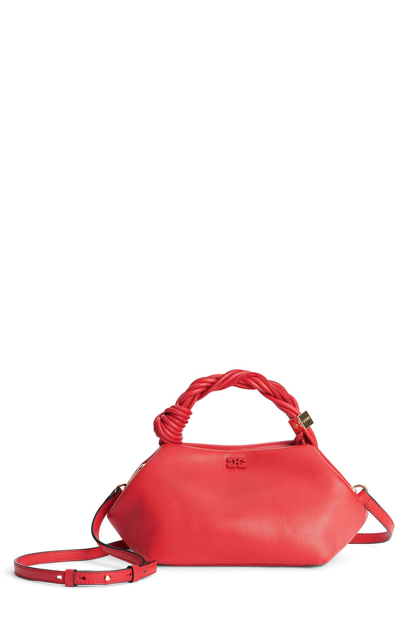 Red Small GANNI Bou Bag, Polyester, in colour Fiery Red - 6 - GANNI