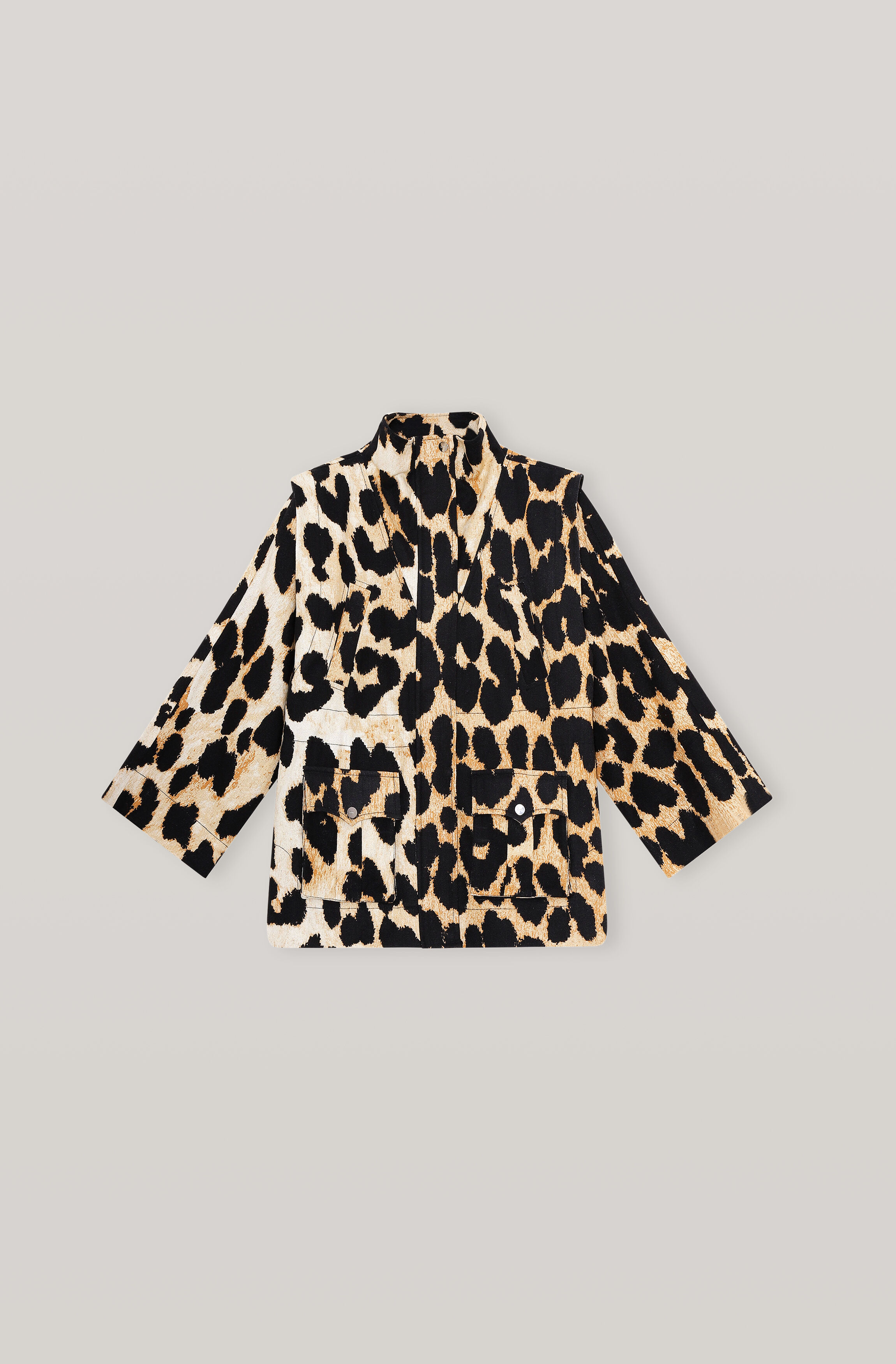 ganni leopard print jacket