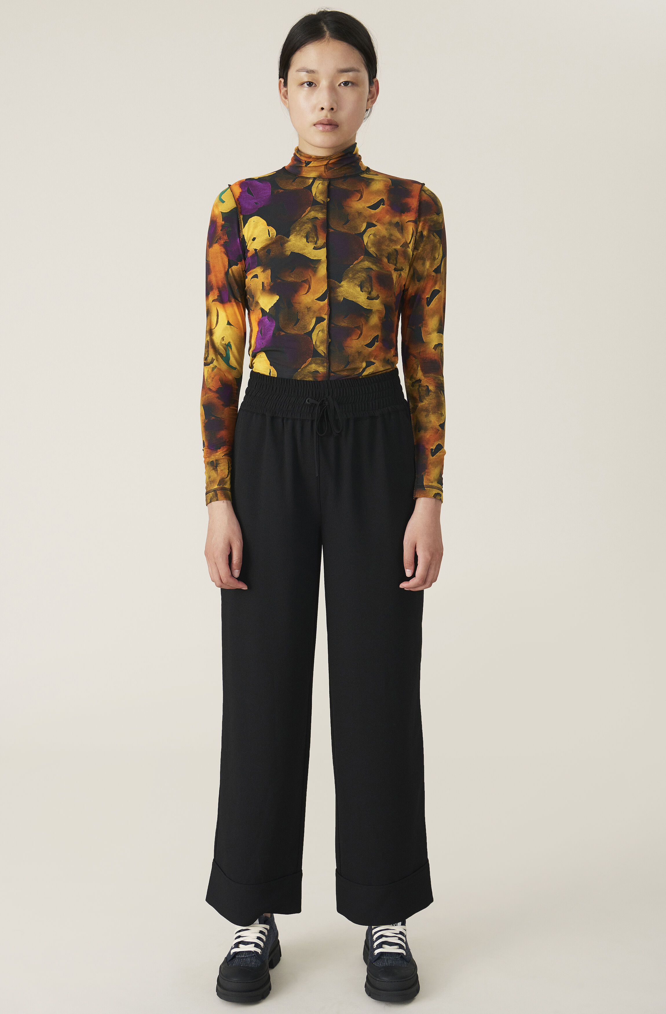 Ganni heavy crepe pants clearance