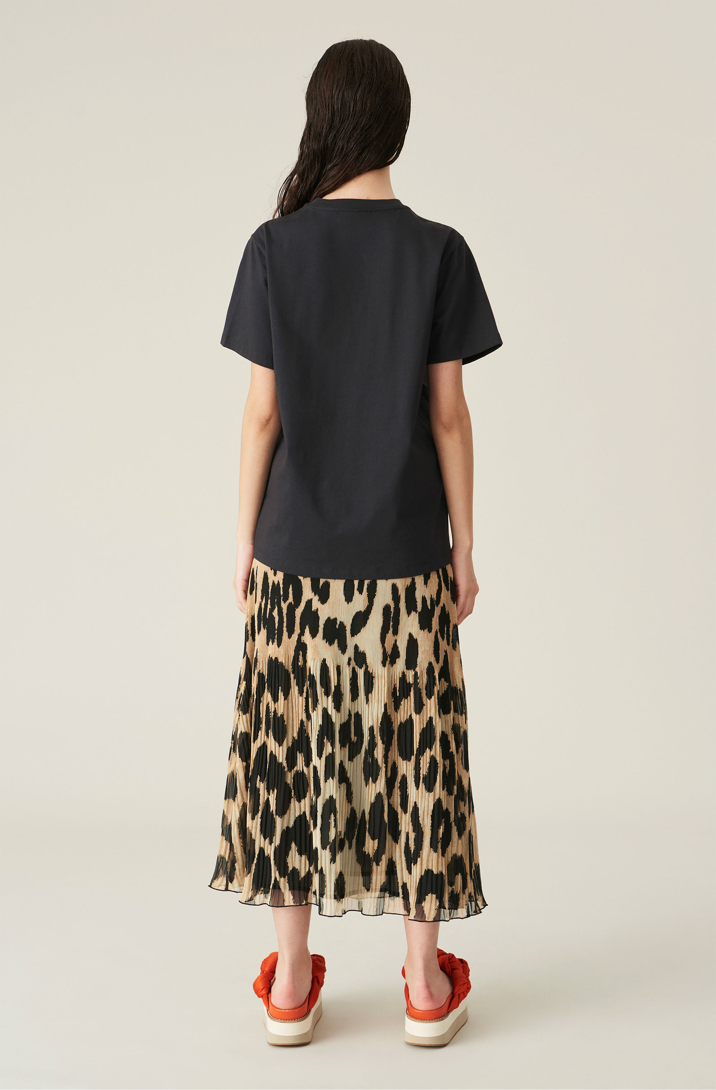 Pleated Georgette Skirt | GANNI US