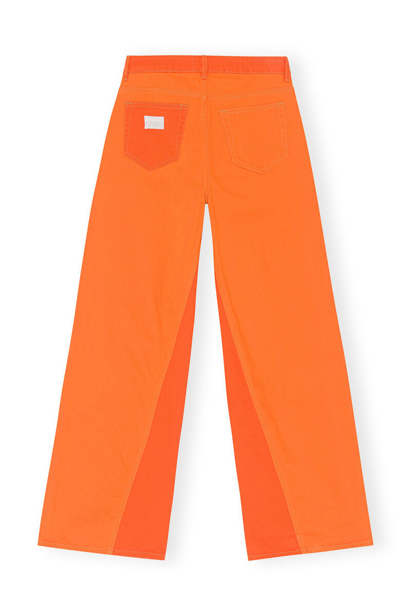 Overdyed Jozey Jeans, Cotton, in colour Orangeade - 2 - GANNI