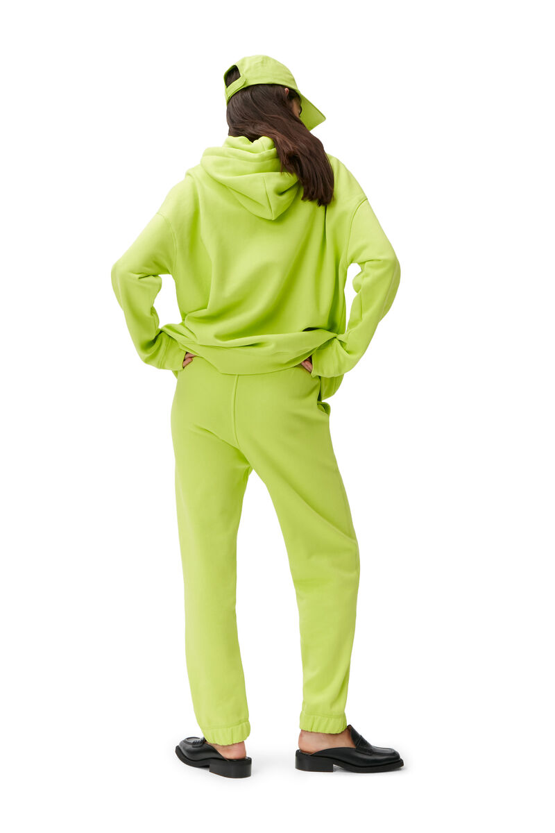 Sweat-shirt zippé oversize, Organic Cotton, in colour Lime Popsicle - 2 - GANNI