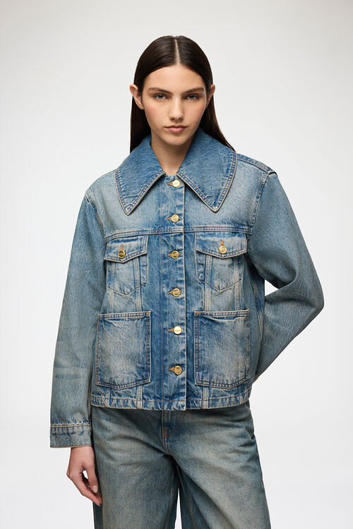 Rigid Denim Jacket, Mid Blue Vintage