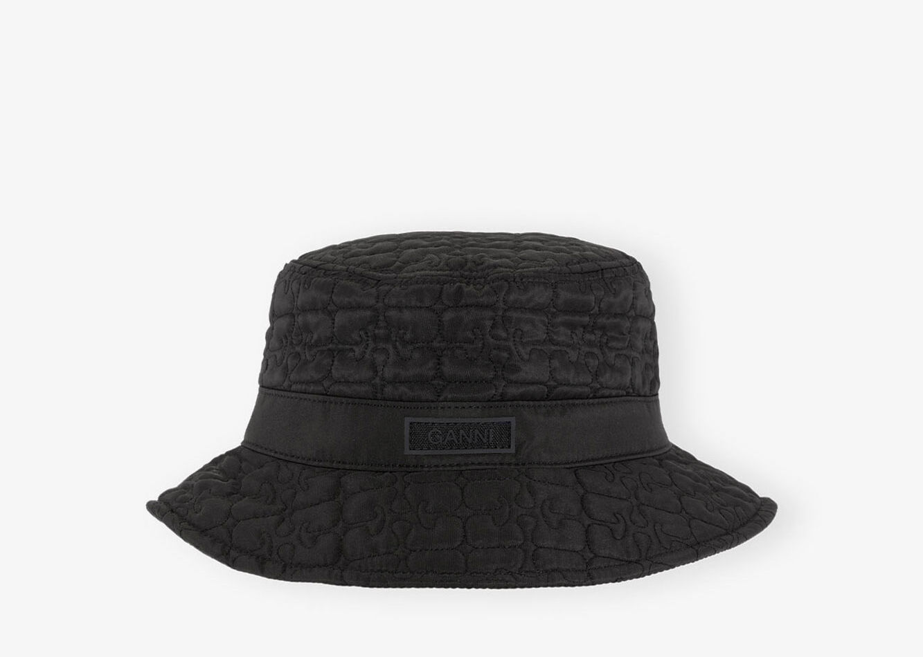 Bob en tissu technique matelassé noir, Recycled Polyester, in colour Black - 1 - GANNI