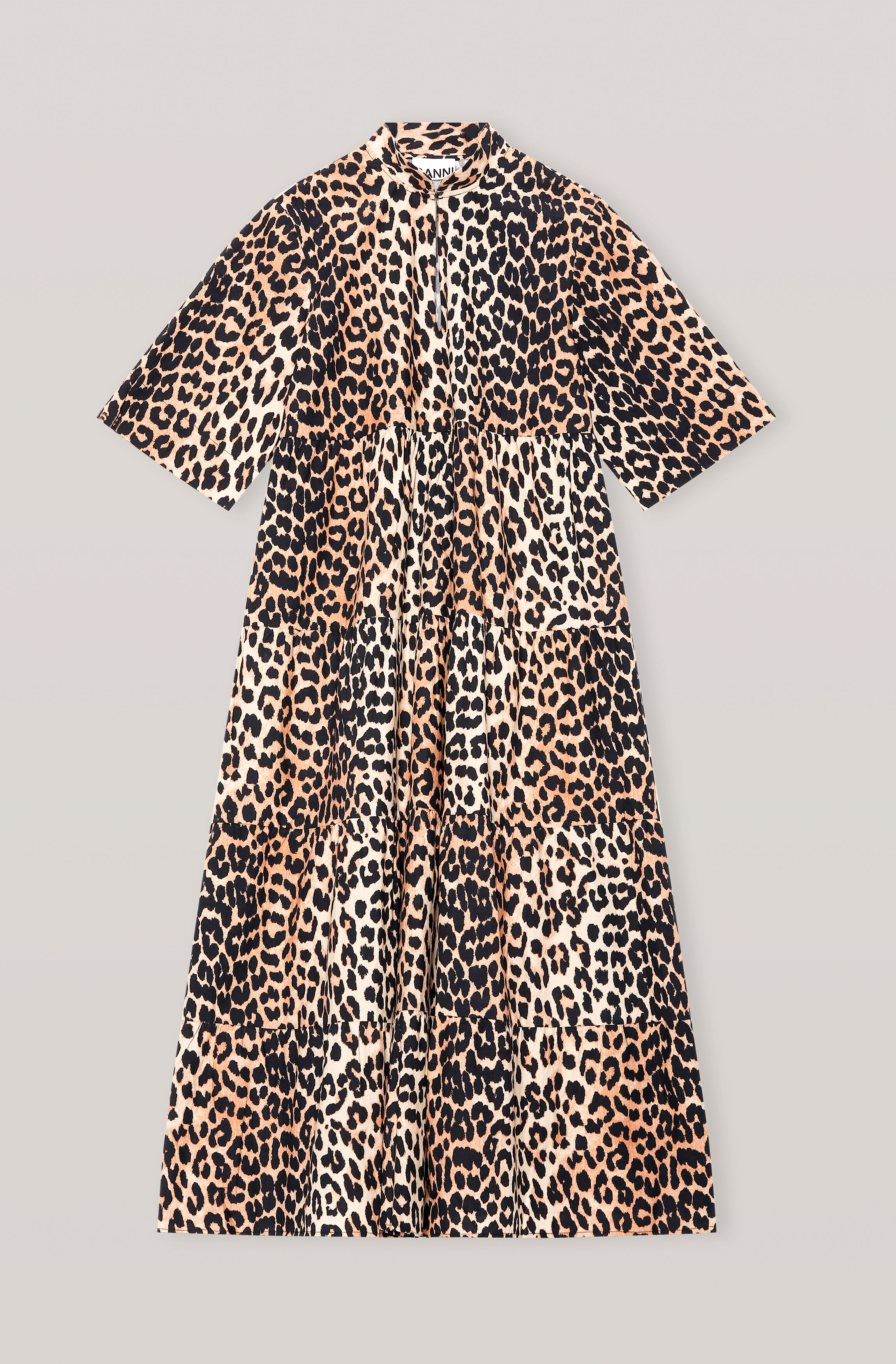 leopard cotton dress