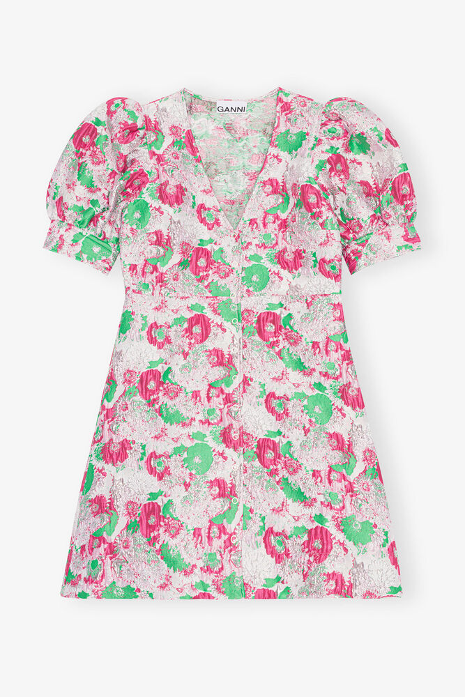 3D Jacquard Mini Dress, Sugar Plum