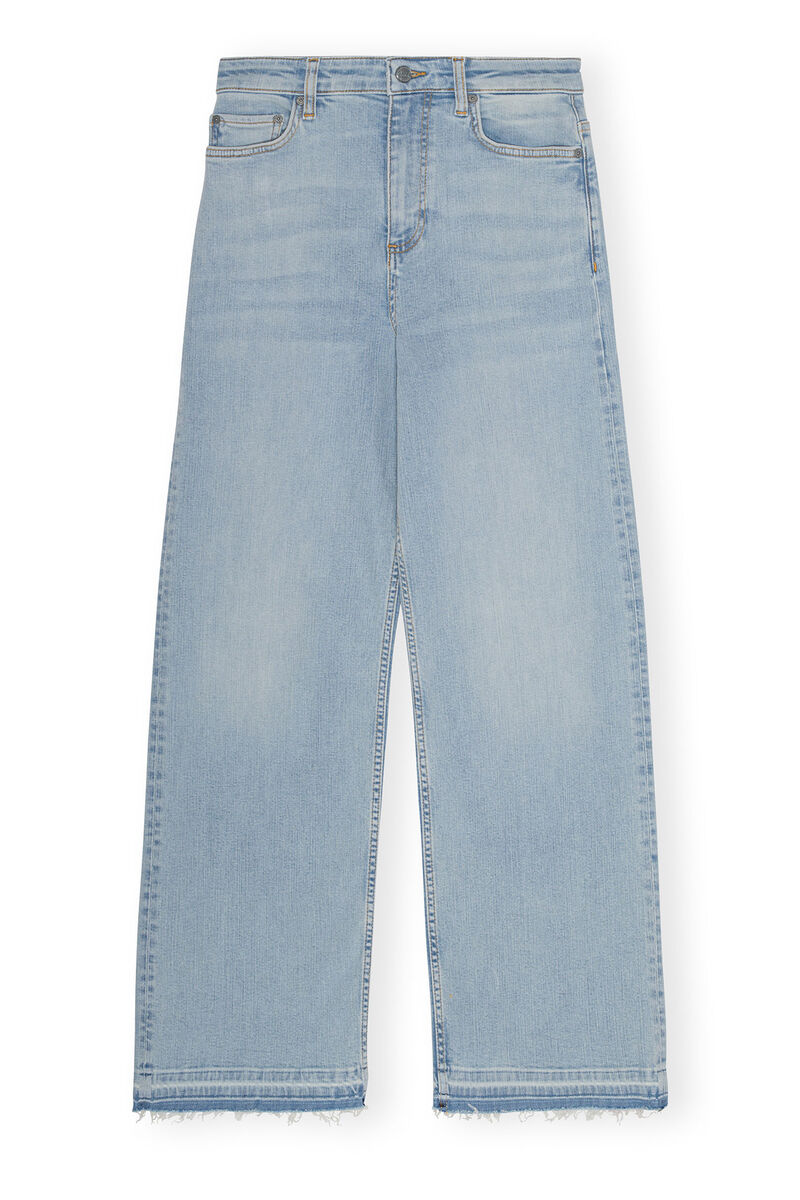 Light Blue Andi Jeans, Elastane, in colour Tint Wash - 1 - GANNI