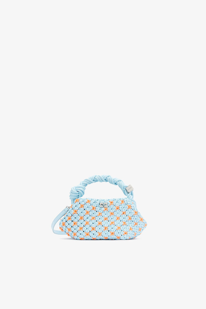 Mini Bou Tasche in geflochtenem Blau, Summer Song